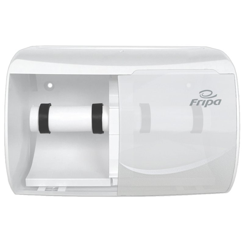fripa toiletpapier dispenser, 2 rollen, kunststof, wit